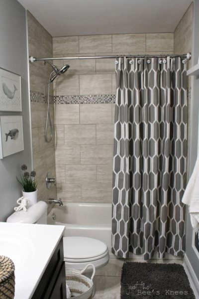 corner shower curtain ideas