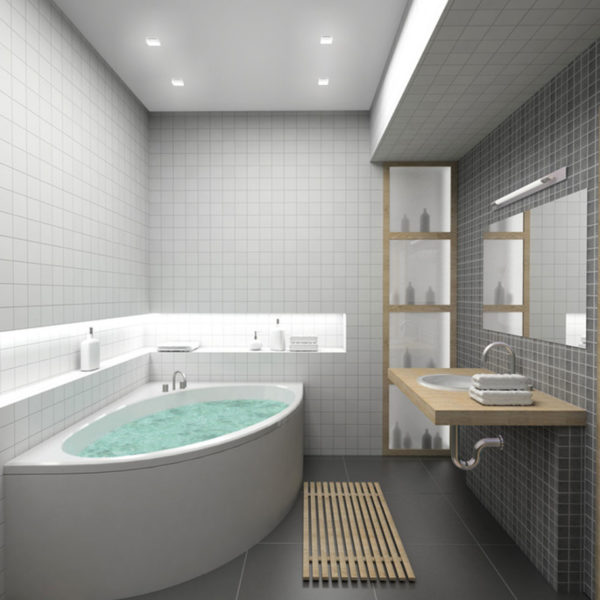 grey small bathroom vanity