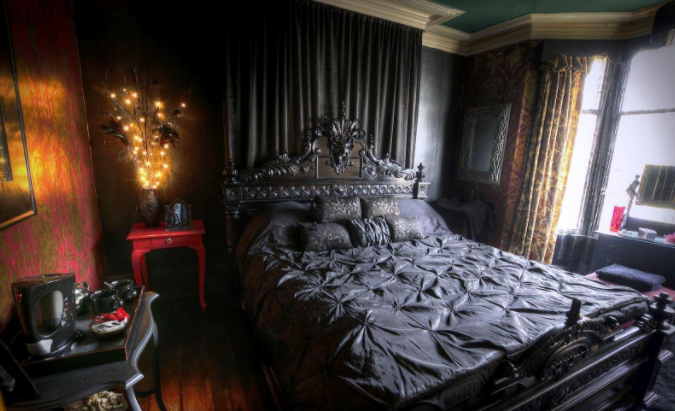 steampunk master bedroom