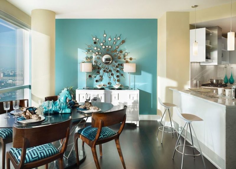 turquoise living room decorations