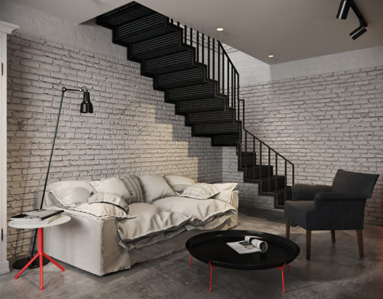 exposed brick wall living room ideas