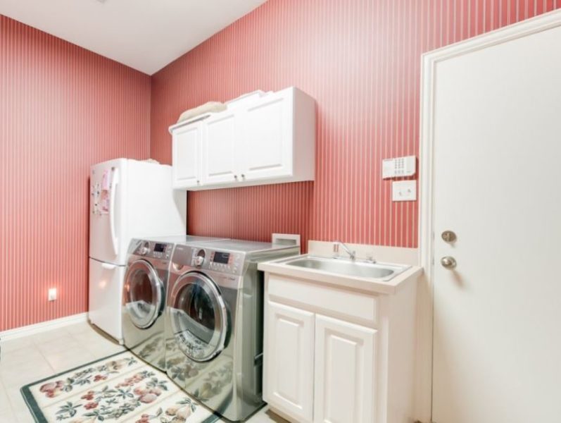 basement laundry room before and after