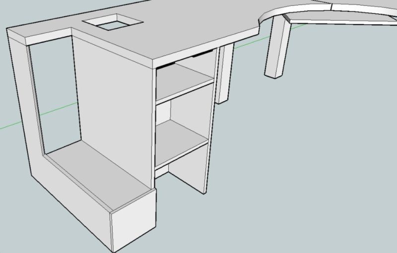 diy computer desk cabinet